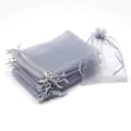 Miniatyrbillede 1 af 11: 50 stk. Sheer Transparent Chiffon Organza Poser Jul Halloween Bryllup Fødselsdag Fest Slik Gaveæsker Smykker Emballage Poser Gray 9x12cm