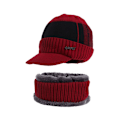 Miniatyrbild 7 av 11: Vintermössor för män Skullies Beanie Mössa Vintermössa Män Kvinnor Ullscarf Mössor Set Balaclava Mask Gorras Bonnet Stickad Mössa Gray Cap One Size