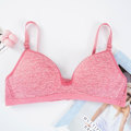Miniatyrbild 1 av 4: Push Up BH för Kvinnor Sexiga Underkläder Sömlös BH Flick BH Trådlös Bralette Damkläder Intim Mode Underkläder Watermelon red 85