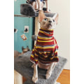 Miniatyrbild 4 av 4: Kattkläder för Sphinx Nakenkatt Randiga Kläder Varm Stickad Tröja Husdjurskläder Katt Leverantör XS till XL Navy Blue S