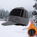Miniatyrbild 3 av 11: Vintermössor för män Skullies Beanie Mössa Vintermössa Män Kvinnor Ullscarf Mössor Set Balaclava Mask Gorras Bonnet Stickad Mössa Gray Cap One Size