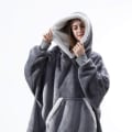 Miniatyrbilde 8 av 11: Oversized Hettegensere Sweatshirt Dame Vinter Hettegensere Fleece Giant TV-teppe med Ermer Pullover Oversize Dame Hettegenser Sweatshirts hmy848 Blue One Size