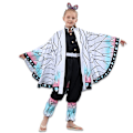Pikkukuva 7 / 11: Lasten Anime Demon Slayer Kimetsu No Yaiba Cosplay Puku Kimono Kamado Tanjirou Kamado Nezuko Lapsen Halloween Puku Peruukki Puku style8 Kids 140cm