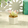 Miniatyrbild 9 av 11: Konstgjord Suckulent Växt Bonsai (Kruka Ingår) Konstgjord Blomma Kreativ Dekoration Konstgjord Växt Small smiling Lotus flocking Red