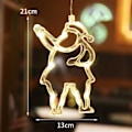 Miniatyrbillede 1 af 5: LED Julelys Dekoration Snemand Klokke Stjerne Ferie Hjem Vindue Stjernelys Sugekop Lampe Default Title