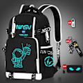 Pikkukuva 8 / 11: Vedenpitävä valaiseva lasten reppu poikien koululaukut ortopedinen koulureppu alakoululaukku kirjalaukku Mochila wallet Backpacks