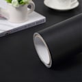 Pikkukuva 1 / 5: Itseliimautuva, vedenpitävä ja irrotettava vinyylitapetti, mattamusta, 40 cm x 1 m Matt Black 40cm x 1m