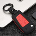 Miniatyrbillede 2 af 7: ABS Kulfiber Silikone Bilnøgle Cover Beskyttelsesetui til A3 A4 A5 C5 C6 8L 8P B6 B7 B8 C6 RS3 Q3 Q7 TT 8L 8V S3 Nøglering Carbon black