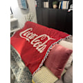 Miniatyrbild 4 av 5: Retro Amerikansk Filt Sofffilt CocaCola Coca-Cola Väggdekorativ Filt Cola blanket 125X150cm