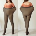 Miniatyrbild 1 av 11: Plus Size Vinter Damstrumpor Byxor Termiska Genomskinliga Tights Dam Varma Leggings Falska Strumpor Fleece Tights Hud Effekt full feet black 240g (0-10 Celsius)