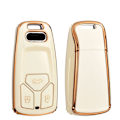 Miniatyrbillede 1 af 9: Fashion TPU etui Bil Fjernbetjening Nøgle Cover Skal Til A4 B9 A5 A6 8S 8W Q5 Q7 4M S4 S5 S7 TT TTS TFSI RS Beskytter Fob Keyless White