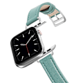 Pikkukuva 1 / 11: Aitoa nahkaa oleva Loop-rannekoru Apple Watch SE 7654 42MM 38MM 44MM 40MM -kelloon, älykellon iWatch 3 -ranneke 45mm 10 Slim green 44mm