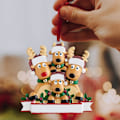 Miniatyrbild 4 av 11: Personlig Familj Julgran Julgranskula Dekoration Ornament Älg Hjort Familj Julhelg Dekorationer 3 people3