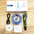 Miniatyrbild 3 av 8: USB-driven 3D-pennsats med PLA-filamentpåfyllning LCD-skärm 3D-ritningsmålningspenna Automatisk konstskrivarpenna Kreativ gåva Camouflage As photo