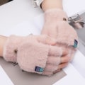 Miniatyrbild 1 av 11: Kawaii Katt Handskar för Kvinnor Mode Flickor Katt Klo Tass Plysch Vantar Varma Mjuka Plysch Korta Fingerlösa Halvfinger Vinterhandskar Pink1 One Size