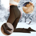 Miniatyrbillede 2 af 11: Forede Strømpebukser Hud Effekt Kvinde Vinter Gennemsigtige Strømper Termisk Fleece Tights til Kvinder Plys Sok Bukser Varme Leggings gray translucent 85g Thin (Spring)
