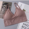 Miniatyrbillede 1 af 11: Yoga BH Dame Undertøj Push Up BH Dame Lingeri Sømløse BH'er 220 Coffee Free Size