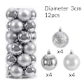 Miniatyrbild 1 av 7: 12 st Krossäkra Mini Julkulor Julgransprydnader Små Hängande Pläteringskulor Julhelg Partydekorationer Silver 12pcs Diameter 3cm