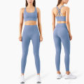Miniatyrbilde 11 av 11: Yoga Sett Leggings og Topper Trenings Sportsklær Gymklær For Kvinner 2pcs set5 L