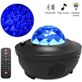 Miniatyrbillede 2 af 7: LED Projektor Ocean Wave Natlampe Rumindretning Roterende Stjernehimmel Projektorer Dekoration Soveværelseslampe White