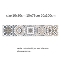 Miniatyrbillede 10 af 11: Mosaikfliseklistermærker i arabisk stil til stue, køkken, retro 3D vandtæt vægmaleri, badeværelsesindretning, DIY selvklæbende tapet 22 10x50cm