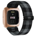 Miniatyrbillede 10 af 11: Elastisk vævet løkkestrop til Fitbit Versa 3 2 Versa Lite rem justerbar nylon sportsurrem armbånd til Fitbit Sense rem Bohemian Purple For Versa 2 Versa 1