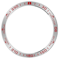 Miniatyrbillede 3 af 5: Til Garmin Fenix 8 Solar 51mm Rustfrit Stål Bezel Ridsefast Beskyttelsesring - Sort+Rød Silver+Red