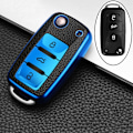 Miniatyrbillede 8 af 11: Kampagne Læder TPU Bil Nøgle Etui Cover Fob Til Polo Tiguan Passat Golf MK Jetta Skoda Kodiaq Superb Octavia Seat C Style red