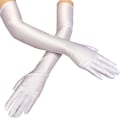 Miniatyrbilde 6 av 8: Klassiske Svarte Hvite Røde Grå Hudfargede Opera/Albue/Håndledd Stretch Sateng Finger Lange Hansker Dame Flapper Hansker Matchende Kostyme champagne One Size