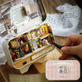 Miniatyrbillede 3 af 10: Box Teater Dukkehuse Træ Dukkehus Miniature Hjem Nostalgisk Tema Dukkehus Møbler Tilbehør Legetøj Til Børn A4