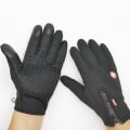 Miniatyrbillede 10 af 11: Herre- og damehandsker til efterår og vinter med varm berøringsskærm, vindtætte, varme udendørs bjergbestigning, skiløb, cykling, lynlåshandsker Waterproof wool mouth gray printing M