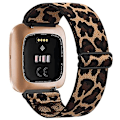 Miniatyrbillede 1 af 11: Elastisk vævet løkkestrop til Fitbit Versa 3 2 Versa Lite rem justerbar nylon sportsurrem armbånd til Fitbit Sense rem Leopard For Fitbit Versa 3