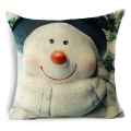 Miniatyrbild 10 av 11: Merry Xmas Prydnadskuddar Överdrag 40/45/50cm Julgran Snögubbe Ornament Bollar Kuddfodral för Soffa Vardagsrum Heminredning 45cm x 45cm 01