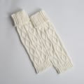 Pikkukuva 5 / 10: Talviset neulotut villaiset lämpimät leggingsit Vintage Lingge yksivärinen lämpöä pitävät pitkät sukat Karvaiset säärystimet naisille khaki one size