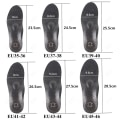 Miniatyrbilde 3 av 11: EiD Ny buestøtte 25mm ortopedisk innersåle Svart lær ortopediske innleggssåler for plattfot O/X Bein Korrigert skosåleinnlegg Full pad (EU 37-38) 1 Pair