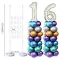 Miniatyrbillede 1 af 11: 7/11/19 Rør Ballonholder Balloner Stativ Søjle Konfetti Ballon Børnefødselsdag Baby Shower Bryllupsdekoration Forsyninger 2set 127cm stand