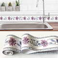 Miniatyrbild 2 av 5: WB08 08 Självhäftande 3D Blommor geometrisk Design PVC Vattentät Bård Tapet