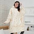 Miniatyrbillede 2 af 11: Dame Tæppe Sweatshirt Kåbe Vinter Hættetrøjer Udendørs Hættefrakker Varm Komfort Badekåbe Jule Fleece Tæppe Sudadera Mujer hmy623gray One Size