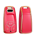 Miniatyrbillede 8 af 9: Fashion TPU etui Bil Fjernbetjening Nøgle Cover Skal Til A4 B9 A5 A6 8S 8W Q5 Q7 4M S4 S5 S7 TT TTS TFSI RS Beskytter Fob Keyless White