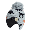 Miniatyrbild 1 av 10: Stickad Mössa Ny Höst och Vinter Dinosaurie Jacquard Pojkar och Flickor Öronmuffar Mössa Barnens Ullmössa Light gray-MOK label S(3-18 months)