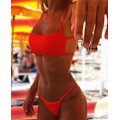 Miniatyrbild 1 av 8: Badkläder Dam Bandage Bikini Set Sexig Push Up Vadderad BH Baddräkt Brasiliansk Strandkläder Sommar Baddräkt OERD M