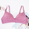 Pikkukuva 4 / 4: Push Up -rintaliivit, kokoavat Bralette-alusvaatteet, yöpaidat, puuvillaiset, ei kaaria, seksikkäät ohuet saumattomat alusasut, pehmeät naisten Bralette-topit Watermelon red 36/80