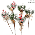 Miniatyrbild 1 av 11: 5 st Jul Röda Bär Konstgjord Blomma Tallkotte Gren Julgransdekorationer Ornament Presentförpackning Hem DIY Krans 3red 2white