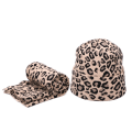 Miniatyrbild 1 av 11: Vinter dam pompon mössa halsduk set Leopard Sexig utomhus varm 2-delars päls pom pom mössa halsduk hedging mössor för kvinnliga tjejer R