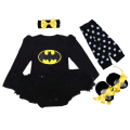 Miniatyrbillede 9 af 9: Langærmet Jule Nyfødt Baby Tøj Efterår Blonde Design Romper Jumpsuit Hovedbånd 4 Stk ropa bebe Jule Cosplay Kostume as photo32