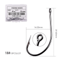 Miniatyrbilde 1 av 11: Fishhook 50 stk 10 stk Belagt Høykarbon Rustfritt Stål Barbefisk Karpefiskekroker Pakke med Original Eske Fiskeutstyr Size 18 - 10pcs