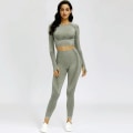 Miniatyrbild 4 av 11: Yoga Set Träningskläder Sportset Gymkläder Träningsoverall Högmidjade Leggings För Kvinnor Wine red set M