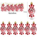 Miniatyrbilde 1 av 11: 6 stk. Jule Lollipop Candy Cane Anheng Juletre Hengende Kulepynt Juledekorasjoner til Hjemmet 2024 Nyttårsgave Set5