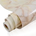Pikkukuva 1 / 5: Itseliimautuva marmoritapetti, kuori ja kiinnitä -tarrat, marmori vaaleankeltainen 40cm x 2m Marble Light Yellow 40cm x 2m
