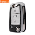 Miniatyrbillede 5 af 8: TPU Læder Bil Nøgle Etui Cover til Golf 7 MK7 Tiguan MK2 til SEAT Ateca Leon FR 2 Ibiza til Skoda Octavia A7 Silver Key Case